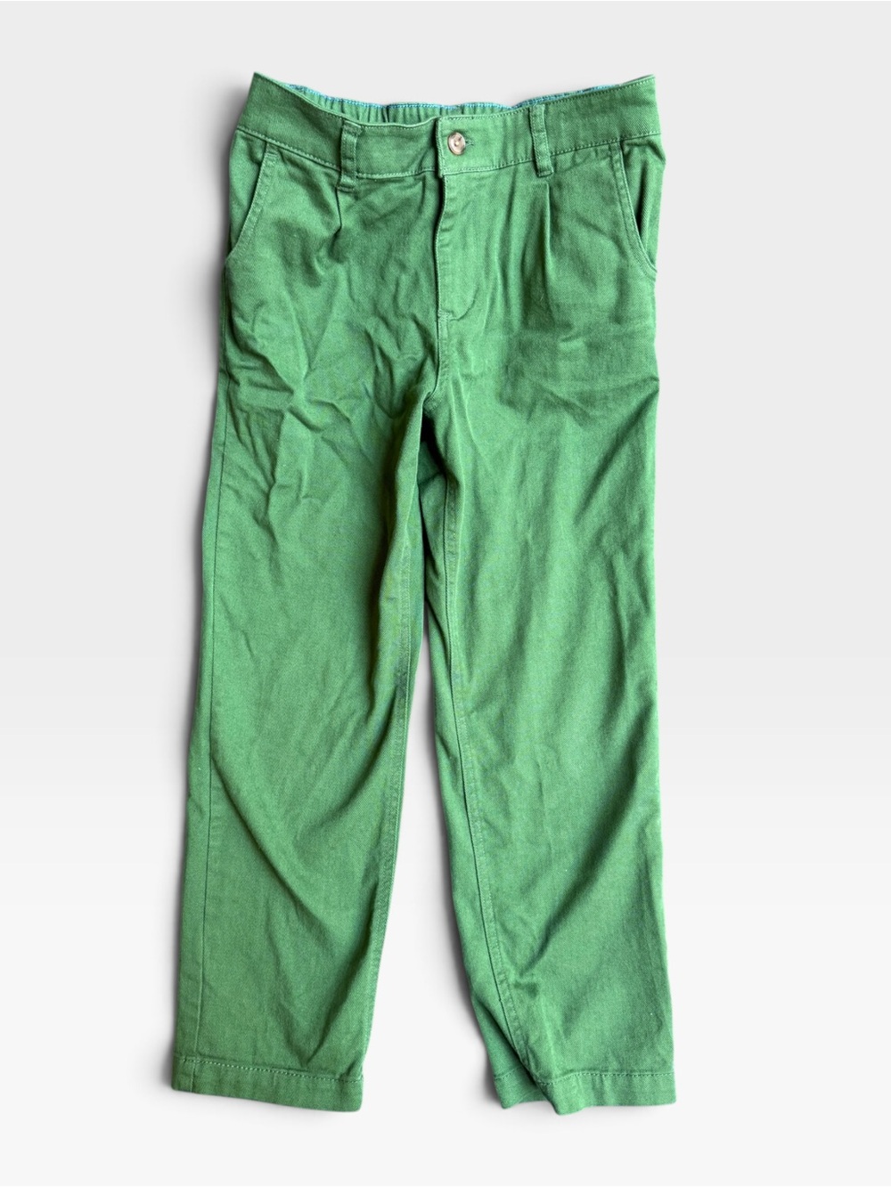 Mini Boden Green Pull-On Chino Pants Kids Size 10-11